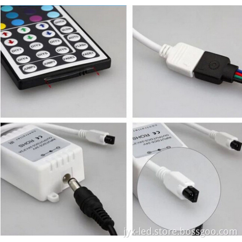 1Set 5M RGB LED Strip light Decor Ribbon 5050 SMD+3A Power Supply with 24Keys Remote Controller Kit IP20 For Indoor lighting